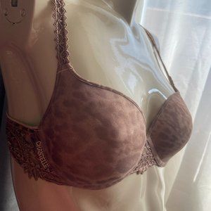 34B Chantelle animal print spacer fabric tshirt bra